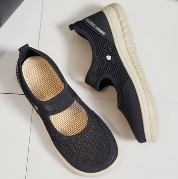 Xajzpa Women Shoes Breathable Vulcanized Shoes Fashion Comfortable Female Dance Work Shoes Breathable Mesh Casual Walking Shoes Ladies